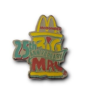 McDonald’s Pin Big Mac 25th Anniversary 1993 Colorful Metal Lapel Pin